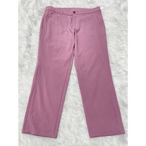 Lululemon Commission Slim Fit Pant 34" Ventlight Pink Taupe Sz 35